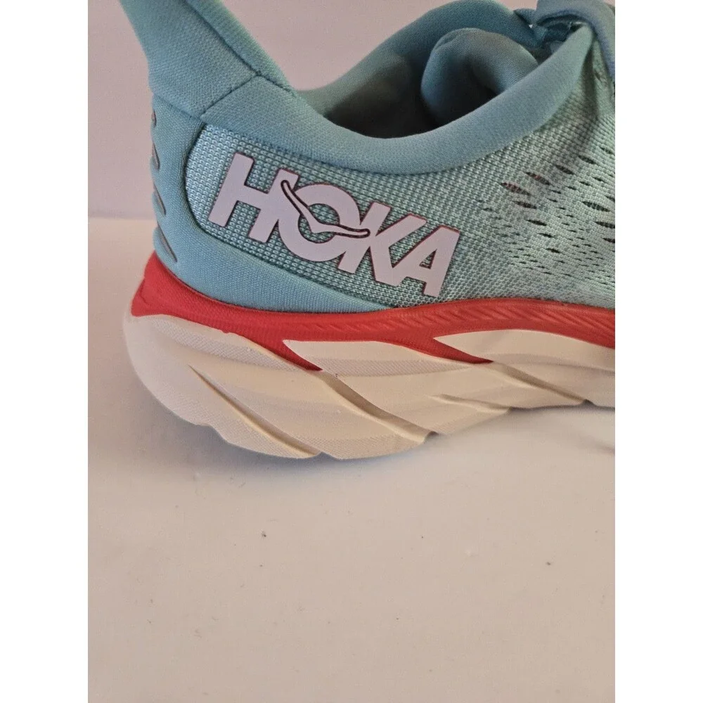 Hoka One One Clifton 8 Women's Size 6.5 B Aquarelle Blue Running Shoes 1119394-A